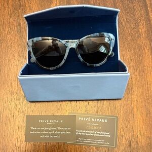 Privé Revaux Women's Blue Marble Sunglasses